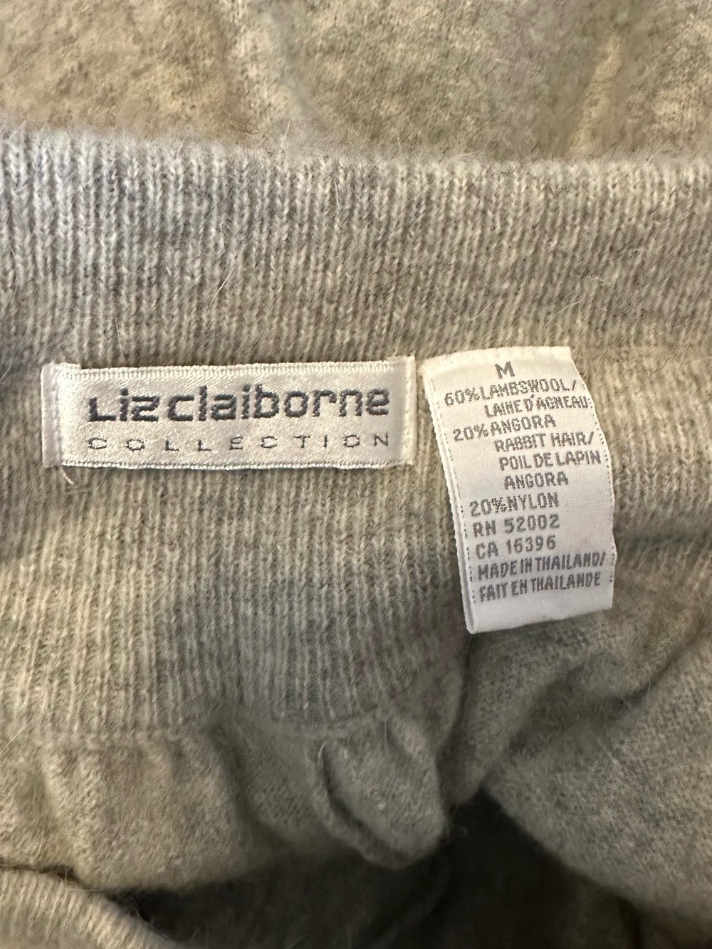 Liz Claiborne Lambswool Angora Gray Maxi Skirt M - Picture 2 of 6